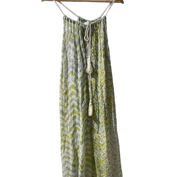 ULLA JOHNSON Women Maxi Dress Cotton Short Sleeve Print Multicolor Size 2 - Picture 1 of 8